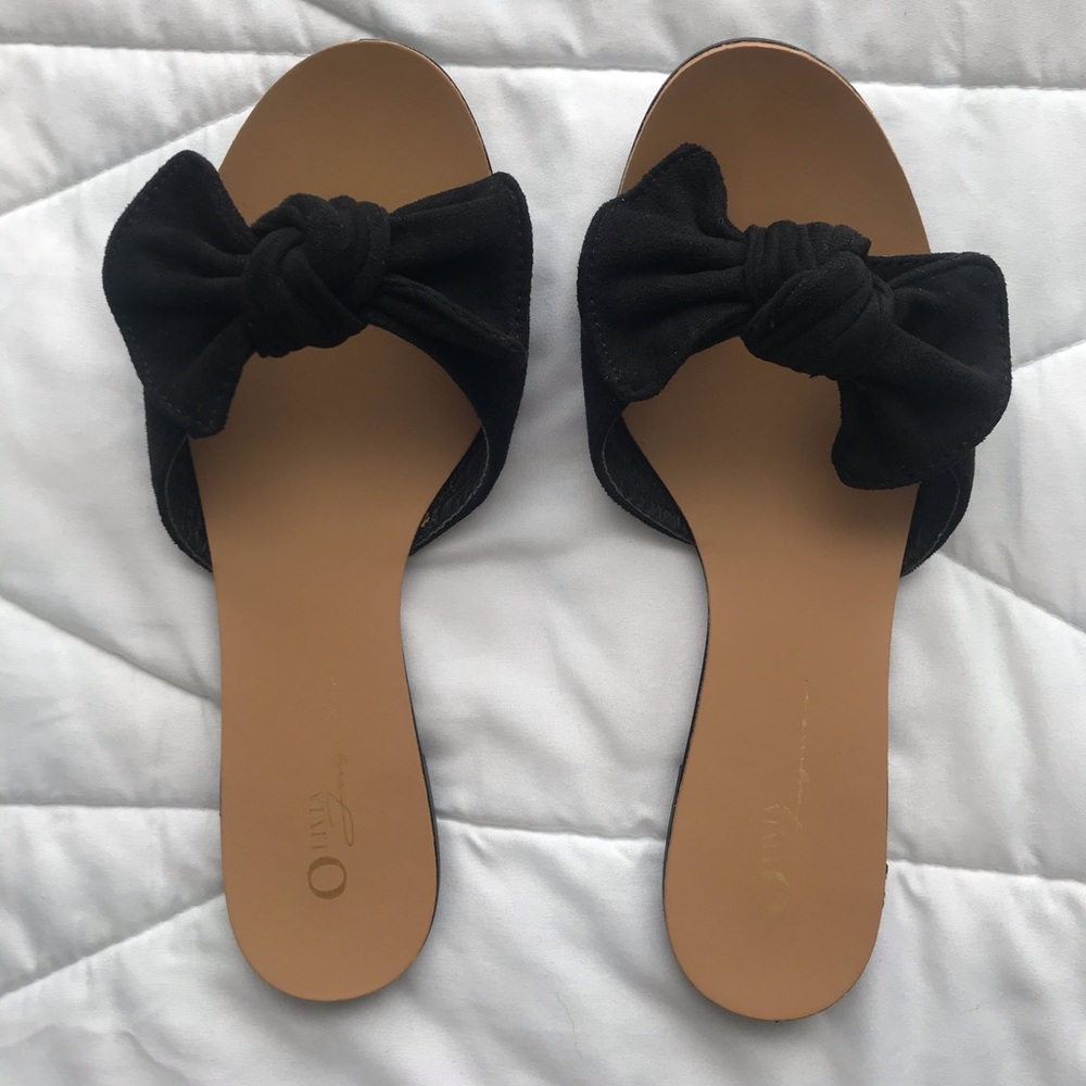 Black Bow Sandals